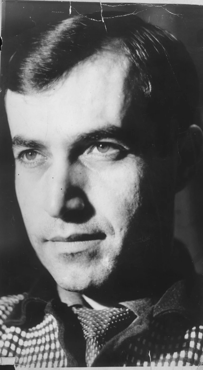 Archival black and white portrait of Wahib Bteddini as a young man