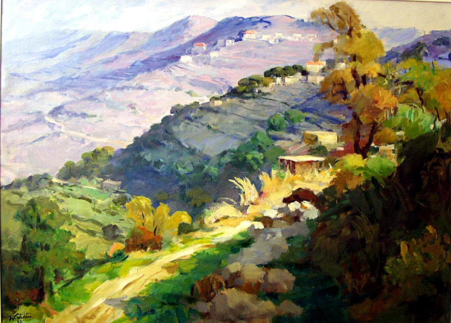 Mountain and Trees