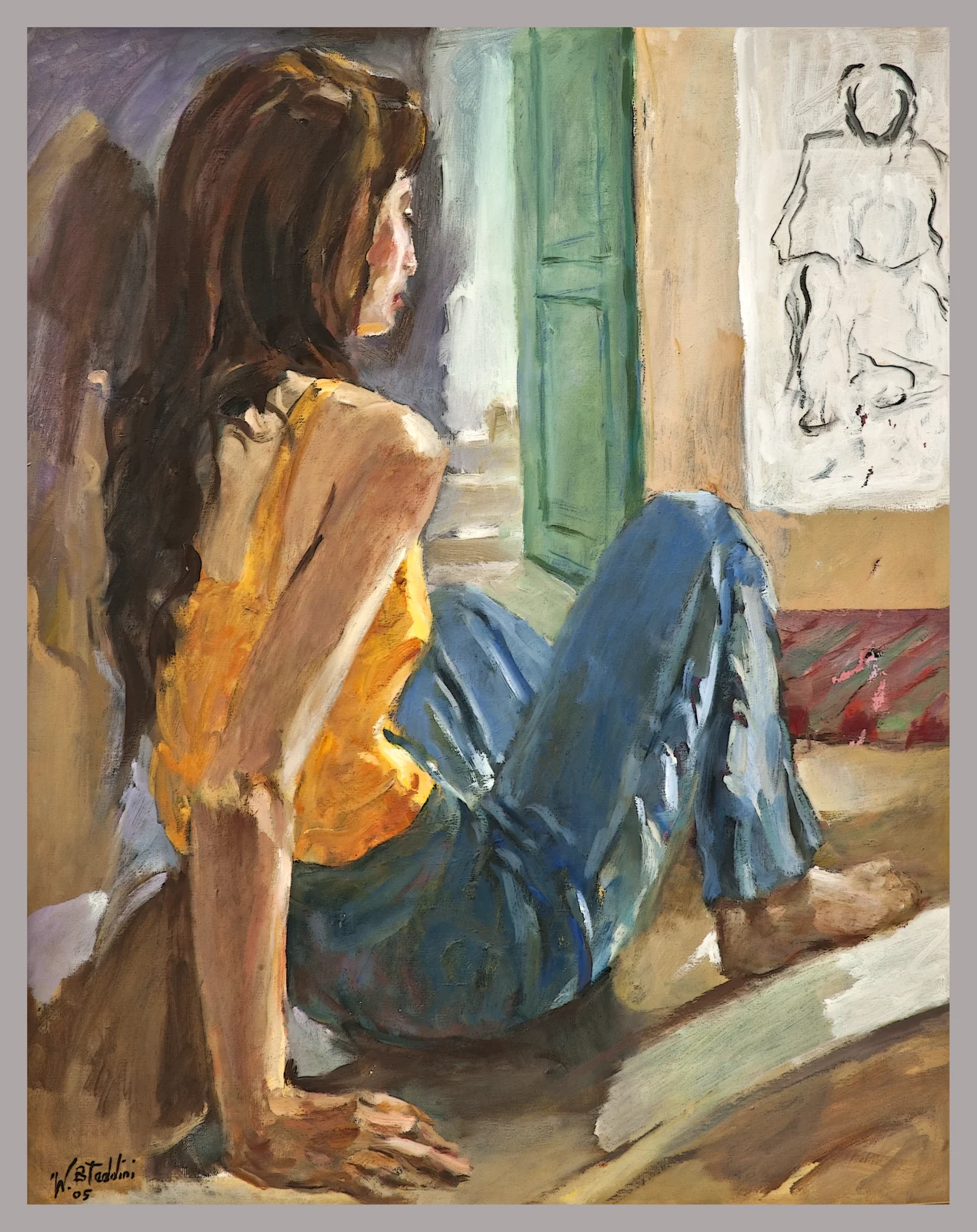 Girl on Her Back